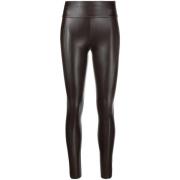 Bruine Vegan Leren Shapende Leggings Wolford , Brown , Dames