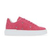 Fuchsia Suede Sneaker Stuart Weitzman , Pink , Dames