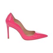 100 Scalloped Leren Pumps voor Vrouwen Stuart Weitzman , Pink , Dames