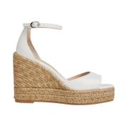 Nudistcurve Espadrille Sleehak Stuart Weitzman , White , Dames