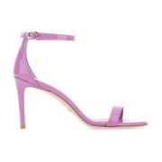 Lila Leren Hoge Hak Sandalen Stuart Weitzman , Purple , Dames