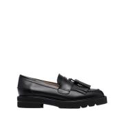 Zwarte Leren Moccasin Loafers voor Dames Stuart Weitzman , Black , Dam...