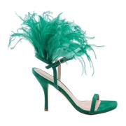 Luxe Suède Hoge Hak Sandalen Stuart Weitzman , Green , Dames