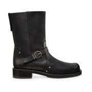 Opgevoerde Moto Bootie Stuart Weitzman , Black , Dames