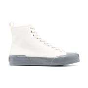 Canvas High-Top Sneakers Jil Sander , White , Heren