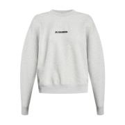Sweatshirt met logo Jil Sander , Gray , Dames
