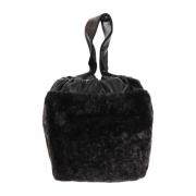 Luxe Lamb Fur Handtas Jil Sander , Black , Dames