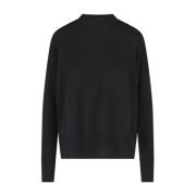 Exquise Ronde Hals Gebreide Trui Jil Sander , Black , Dames