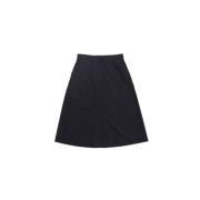 Middernachtblauwe katoenen rok Jil Sander , Blue , Dames