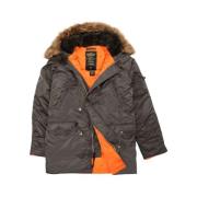 N3B VF 59 Parka Alpha Industries , Brown , Heren