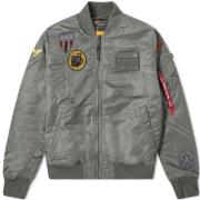 Vintage Groene Ma-1 Air Force BattleWash Bomberjack Alpha Industries ,...