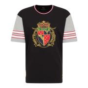 Oversize College T-Shirt D`Angelantonio Carlo Colucci , Black , Heren