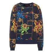 Unieke Oversize Sweatshirt Carlo Colucci , Blue , Dames