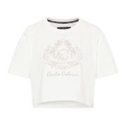 Uniek Cropped Oversize T-Shirt Carlo Colucci , White , Dames
