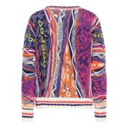 Unieke Jacquard Pullover voor Vrouwen Carlo Colucci , Multicolor , Dam...