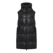 Gewatteerd Lang Vest Decima Carlo Colucci , Black , Dames