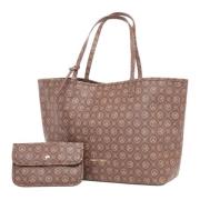 Grote Shopper met Logoprint De Ferri Carlo Colucci , Brown , Dames