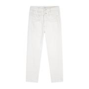 Dubbele tailleband denim rechte jeans Closed , White , Dames