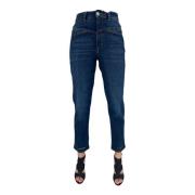 Moderne Slim-Fit Pedal Pusher Jeans Closed , Blue , Dames