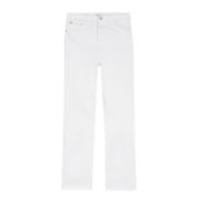 Witte Stretch Denim Straight Jeans Closed , White , Dames