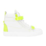 Leren Sneakers met Klittenbandsluiting Giuseppe Zanotti , White , Here...