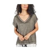 T-Shirts Majestic Filatures , Beige , Dames