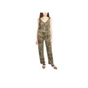 Lijn jumpsuit Majestic Filatures , Green , Dames