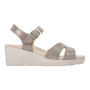 Elisabeth Damessandaal - Taupe Leer Mephisto , Beige , Dames