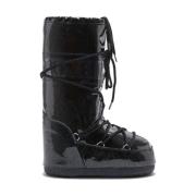 Icon Low Black Glitter Boots Moon Boot , Black , Dames