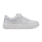 Witte Leren Sneakers voor Vrouwen Tamaris , White , Dames