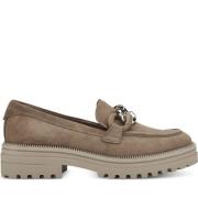 Bruine Leren Loafers voor Dames Tamaris , Brown , Dames