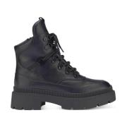 Stijlvolle Veterschoenen Tamaris , Black , Dames