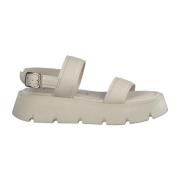 Stijlvolle Ivory Platte Sandalen Tamaris , Beige , Dames