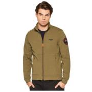 Ritssluiting Sweatshirt Aeronautica Militare , Green , Heren