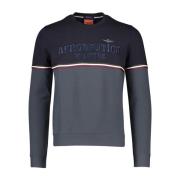 Grijze Ronde Hals Trui Aeronautica Militare , Gray , Heren