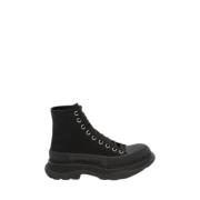 Zwarte Rising Lacers Oversize Sneakers Alexander McQueen , Black , Dam...