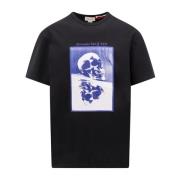 Reflecterend Skull Print Katoenen T-Shirt Alexander McQueen , Black , ...