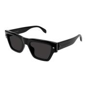 Acetate Sunglasses Am0409S-003 Alexander McQueen , Black , Unisex