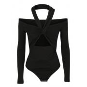 Luxe Twist Cutout Bodysuit Alexander McQueen , Black , Dames