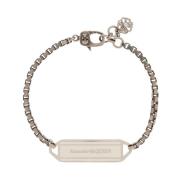 Armband met logo Alexander McQueen , Gray , Heren