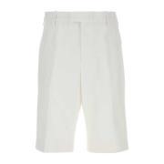 Witte Katoenen Bermuda Shorts Alexander McQueen , White , Heren