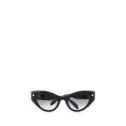 Zwarte acetaat zonnebril met studs Alexander McQueen , Black , Dames