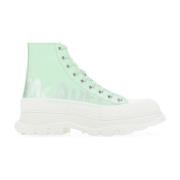 Groene Zee Leren Sneakers Alexander McQueen , Green , Heren