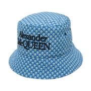 Blauwe Skull-print Emmerhoed Alexander McQueen , Blue , Heren