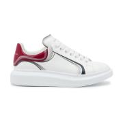 Witte Leren Sneakers met Grafische Details Alexander McQueen , White ,...