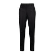 Plooivoorpantalon Alexander McQueen , Black , Heren