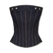 Denim korset Alexander McQueen , Blue , Dames