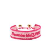 Armband met Edgy Elegance en Skull Charm Alexander McQueen , Pink , Da...