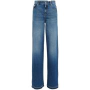 Blauwe Jeans met 3,5 cm Hak Alexander McQueen , Blue , Dames