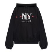 Bedrukte hoodie Alexander Wang , Black , Dames